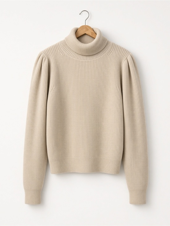 J. Crew Sweaters - J. Crew Alpaca blend super soft Ribbed Turtleneck Sweater in oatmeal Beige sz L